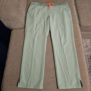 Figs Kade Cargo Light Green Classic Straight Leg Scrub Pants Size XL